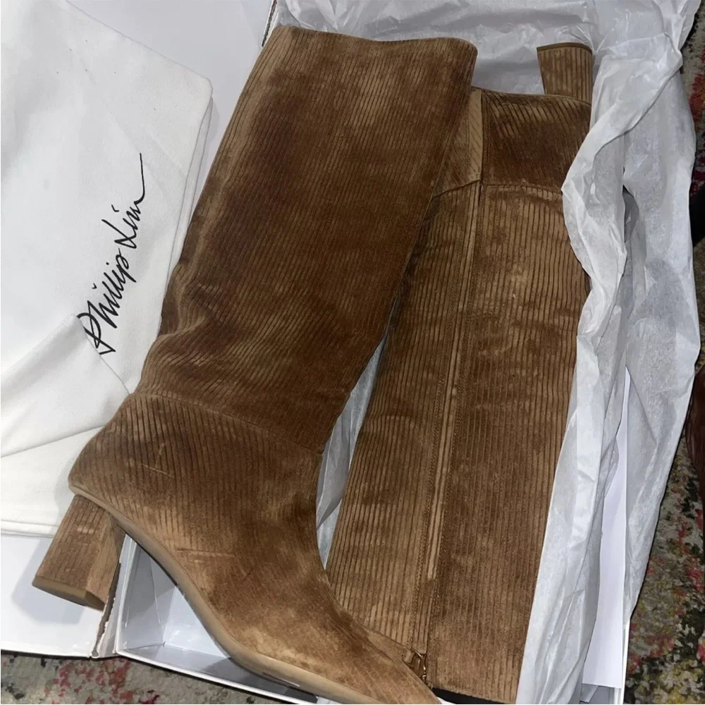 3.1 Phillip Lim Tess Suede Square Toe Boot MSRP $895 EUR 41 Best Fit 10.5 US New - Picture 9 of 10